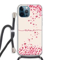 Hartjes en kusjes: iPhone 12 Pro Max Transparant Hoesje met koord