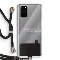 uw waarde daalt niet: Samsung Galaxy S20 Plus Transparant Hoesje met koord