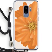 Orange Ellila flower: Samsung Galaxy S9 Plus Transparant Hoesje met koord