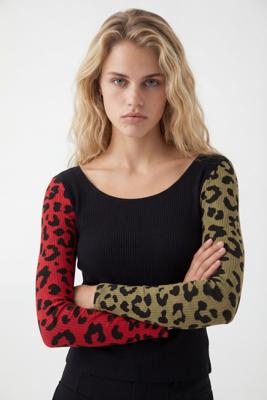 Slim fit T-shirt met dierenprint - BLACK - XS