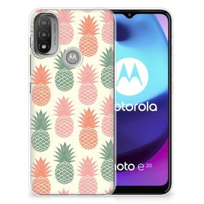 Motorola Moto E20 | E40 | Siliconen Case | Ananas