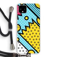 Pop Art #1: Pixel 4 XL Transparant Hoesje met koord