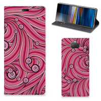 Sony Xperia 10 Plus Bookcase Swirl Pink - thumbnail