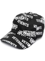 VETEMENTS casquette à logo - Noir