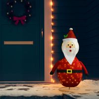 Decoratieve kerstman LED luxe stof 120 cm - thumbnail