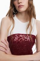 Gecombineerde midi-jurk - RED - XL