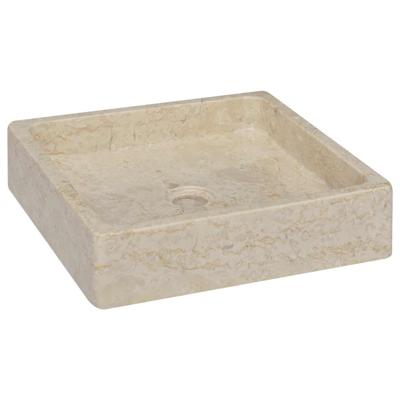 Gootsteen 40x40x10 cm marmer crmekleurig