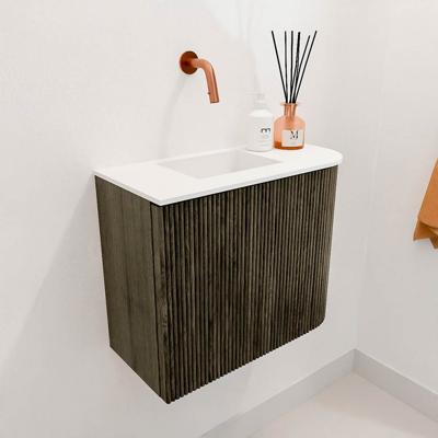 Toiletmeubel Mondiaz Joya | 51.6 cm | Meubelkleur Shadow | Faye wastafel Talc Links | Zonder kraangat(en) Toiletmeubel Mondiaz Joya | 51.6 cm | Meubelkleur Shadow | Faye wastafel Talc Links | Zonder kraangat(en)