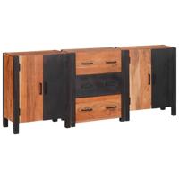 Dressoir 3 pcs Bruin 55 x 30 x 75 cm Massief acaciahout