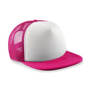 Roze met witte vintage kinder baseball cap