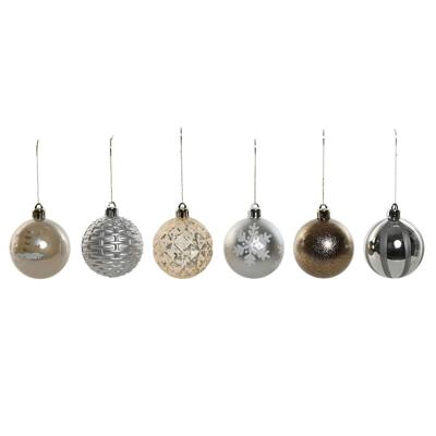 Kerstballen Home ESPRIT Champagne Zilverkleurig Polyethyleen 16 x 16 x 31,5 cm (30 Onderdelen)