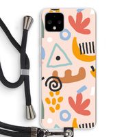 Abstract: Pixel 4 XL Transparant Hoesje met koord