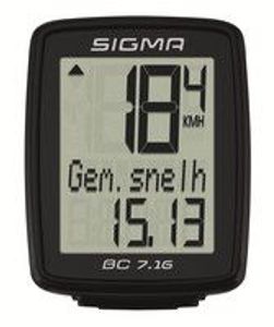 Sigma Fietscomputer bc 7.16 zwart