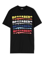 DSQUARED2 KIDS t-shirt en coton à logo imprimé - Noir - thumbnail