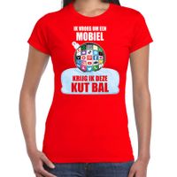 Kut Kerstbal shirt / Kerst outfit Ik vroeg om een mobiel krijg ik deze kut bal rood voor dames