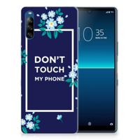 Sony Xperia L4 Silicone-hoesje Flowers Blue DTMP
