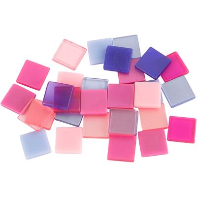 Creativ Company Mini mozaiek, afm 10x10 mm, dikte 2 mm, paars/donkerpaars, 25 gr/ 1 doos