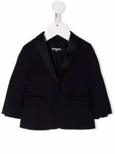 DSQUARED2 KIDS blazer en laine à simple boutonnage - Bleu