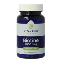 Biotine 2500 mcg voor Huid, Haar & Nagels 90 Vegetarische capsules