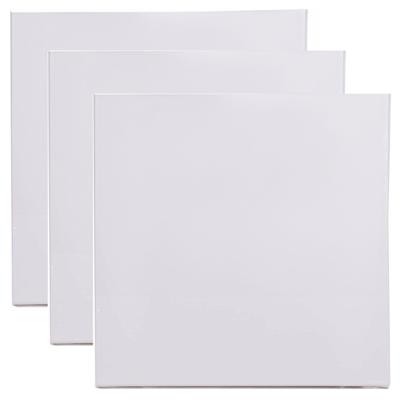 Benson Schildersdoek - 3x - 30 x 30 cm - blanco canvas - katoen - 280 grams