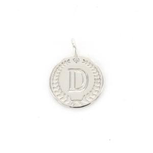 Imotionals Ronde Kettinghanger Letter D Zilver