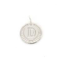 Imotionals Ronde Kettinghanger Letter D Zilver