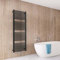 Designradiator Instamat Rim Elektrisch 600 Watt 114x60 cm Incl. Wandconsoles Zwart Instamat
