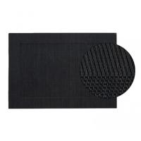 Tafel Placemats - 1x stuks - zwart - gevlochten - 45 x 30 cm - onderleggers