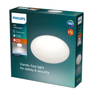 Philips Ø 26cm plafonnière Shan met bewegingssensor 4000K 68055800