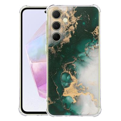 Samsung Galaxy A56 Hoesje - Marmer Groen TPU Antishock