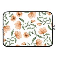 Peachy flowers: Laptop sleeve 13 inch