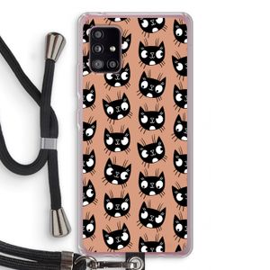 Kat: Samsung Galaxy A51 5G Transparant Hoesje met koord