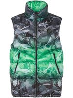 Plein Sport gilet matelassé à motif camouflage - Gris