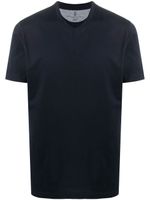 Brunello Cucinelli t-shirt à col v - Bleu