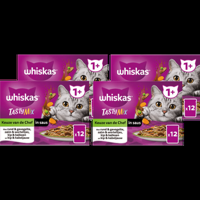 Whiskas 1+ Kattenvoer Tasty Mix Keuze van de Chef in saus 4 x 12 maaltijdzakjes bij Jumbo