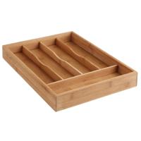 Secret de Gourmet Bestekbak - keuken organizer - 5-vaks - bamboe hout - 34 x 25 cm