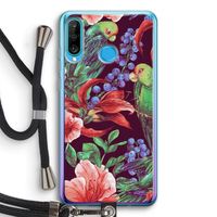 Papegaaien: Huawei P30 Lite Transparant Hoesje met koord