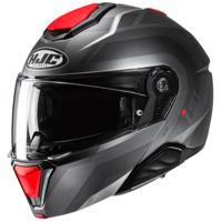 HJC i91 Arven, Systeemhelm, Mat zwart Grijs