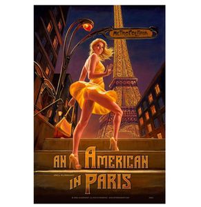 An American In Paris Pinup Metalen Bord 29 x 44,5 cm