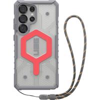 Urban Armor Gear Pathfinder Outdoor telefoonhoes Samsung Galaxy S25 Ultra Rood, Transparant Inductieve lading, Met polsband, Stootbestendig