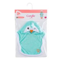 Corolle badcape voor babypop - pinguin, 36cm