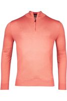 Thomas Maine Half-Zip Sweater oranje, Effen - thumbnail