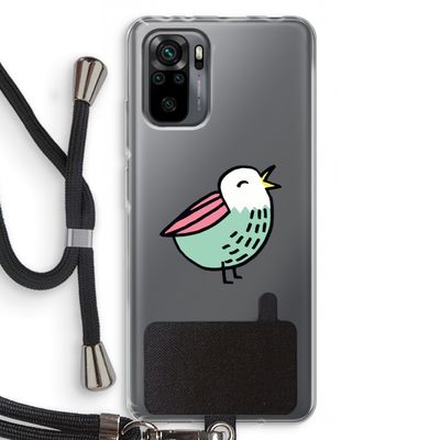 Birdy: Xiaomi Redmi Note 10 Pro Transparant Hoesje met koord