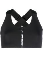 Off-White brassière de sport zippée à logo - Noir - thumbnail