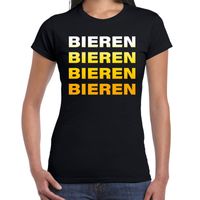 Bieren bieren bieren bieren t-shirt zwart voor dames