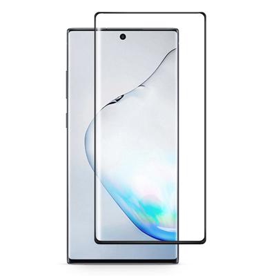 Voor Galaxy Note 10 + 0.3 mm 9H oppervlaktehardheid 3D gebogen rand lijm gebogen Full Screen gehard glas film vingerafdruk ontgrendeling wordt onders