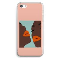 Orange lips: iPhone 5 / 5S / SE Transparant Hoesje