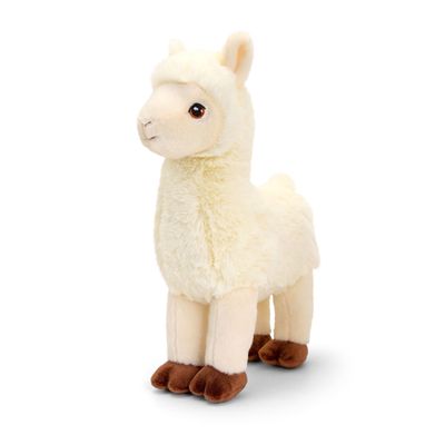 Pluche knuffel dier witte lama 30 cm