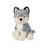 Nature Planet Pluche wolf - 19 cm - knuffel bosdieren - speelgoed