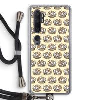 Slapende poes: Xiaomi Mi Note 10 Transparant Hoesje met koord